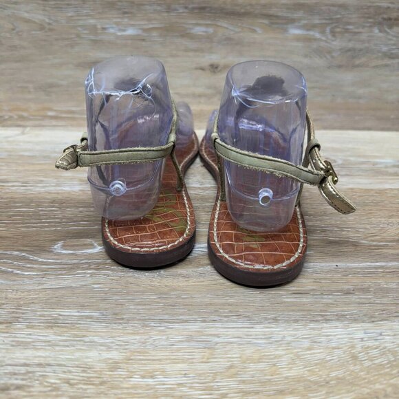 Sam Edelman Gigi Thong Tan Leather Sandals Women's Size 9 - Picture 3 of 6